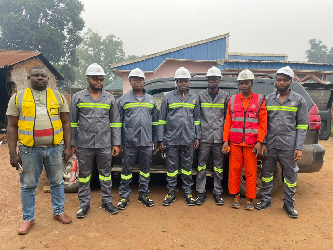 MOUHDJAF MT SARL field team on a mining exploration site in Cameroon